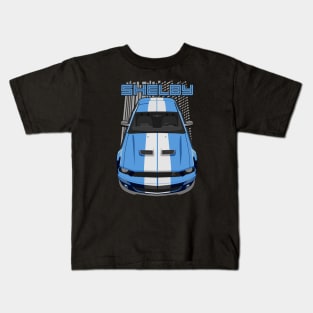 Mustang Shelby GT500 2007-2009-blue Kids T-Shirt
